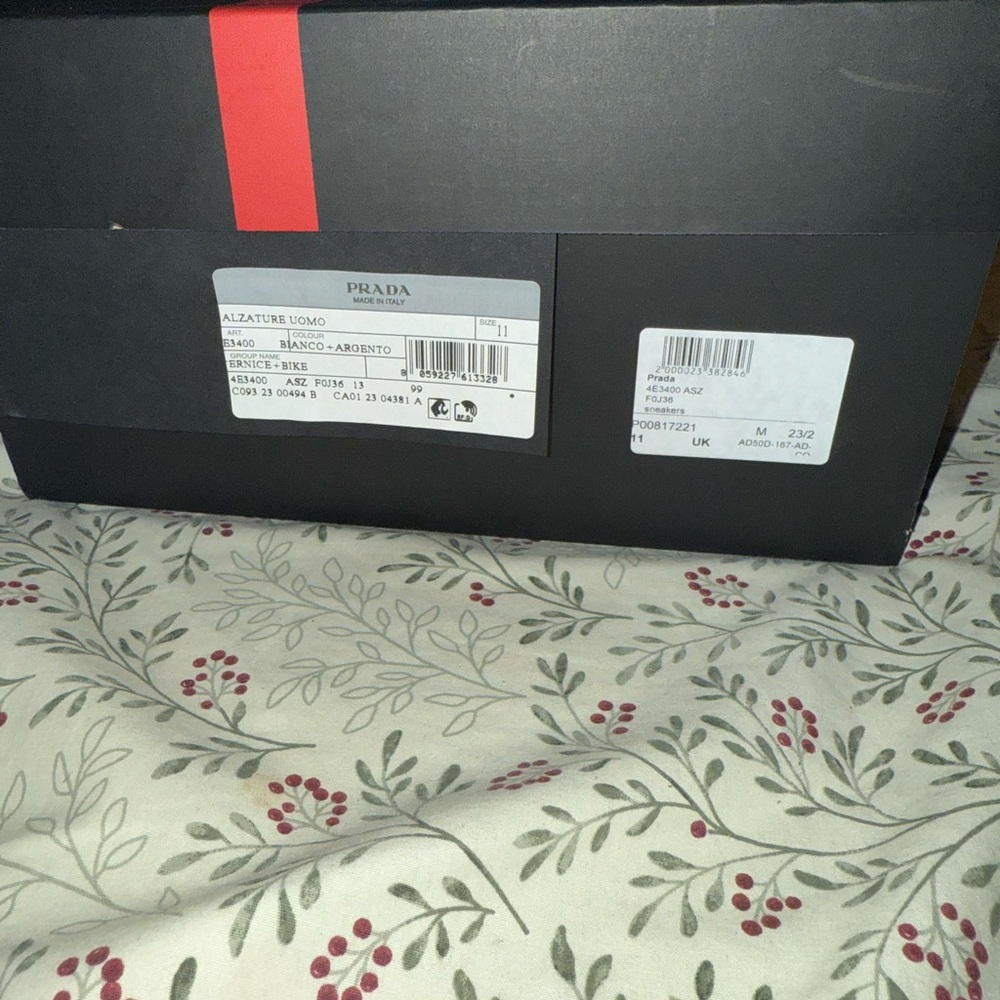 Prada Men's White and Gray Sneakers - Picture 5 of 5